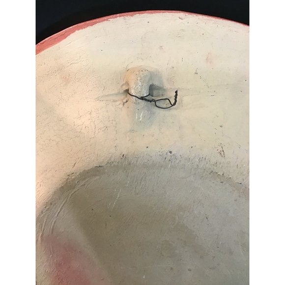 Vintage Mexican Tonala Burnished Pottery Charger Plate Signed Hanging Giraffe Ow - Picture 5 of 7